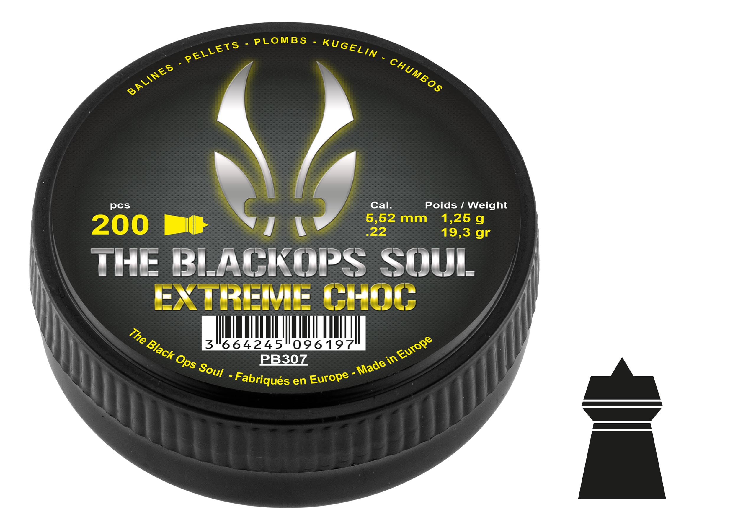 Photo Plombs The Black Ops Soul Extreme Choc cal. 5,5 mm
